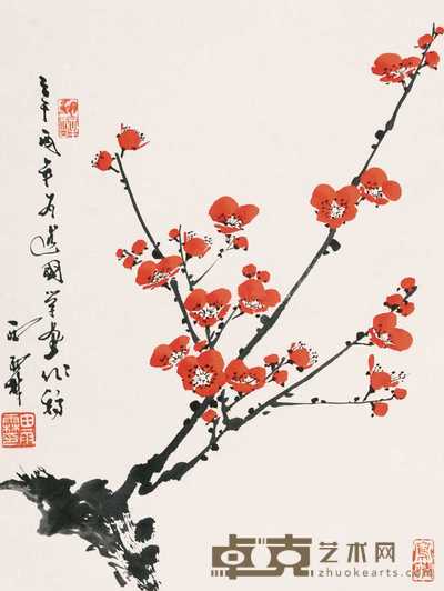 田雨霖 梅花 立轴 46×34cm
